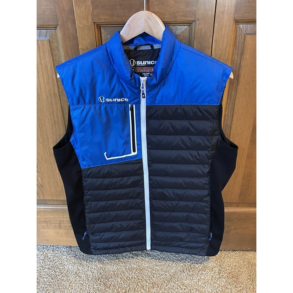 Sunice Vest Mens Medium Spanish Bay Blue Full Zip - Looks New!